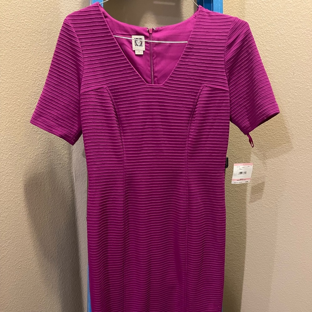 Anne Klein beautiful in color dress.